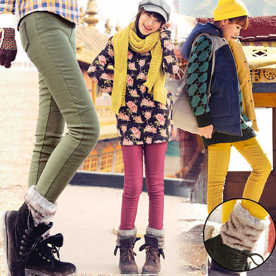 冬日時(shí)尚必備 韓版顯瘦加絨彈力翻毛卷邊修身小腳褲，打造溫暖與氣質(zhì)并存的女神范